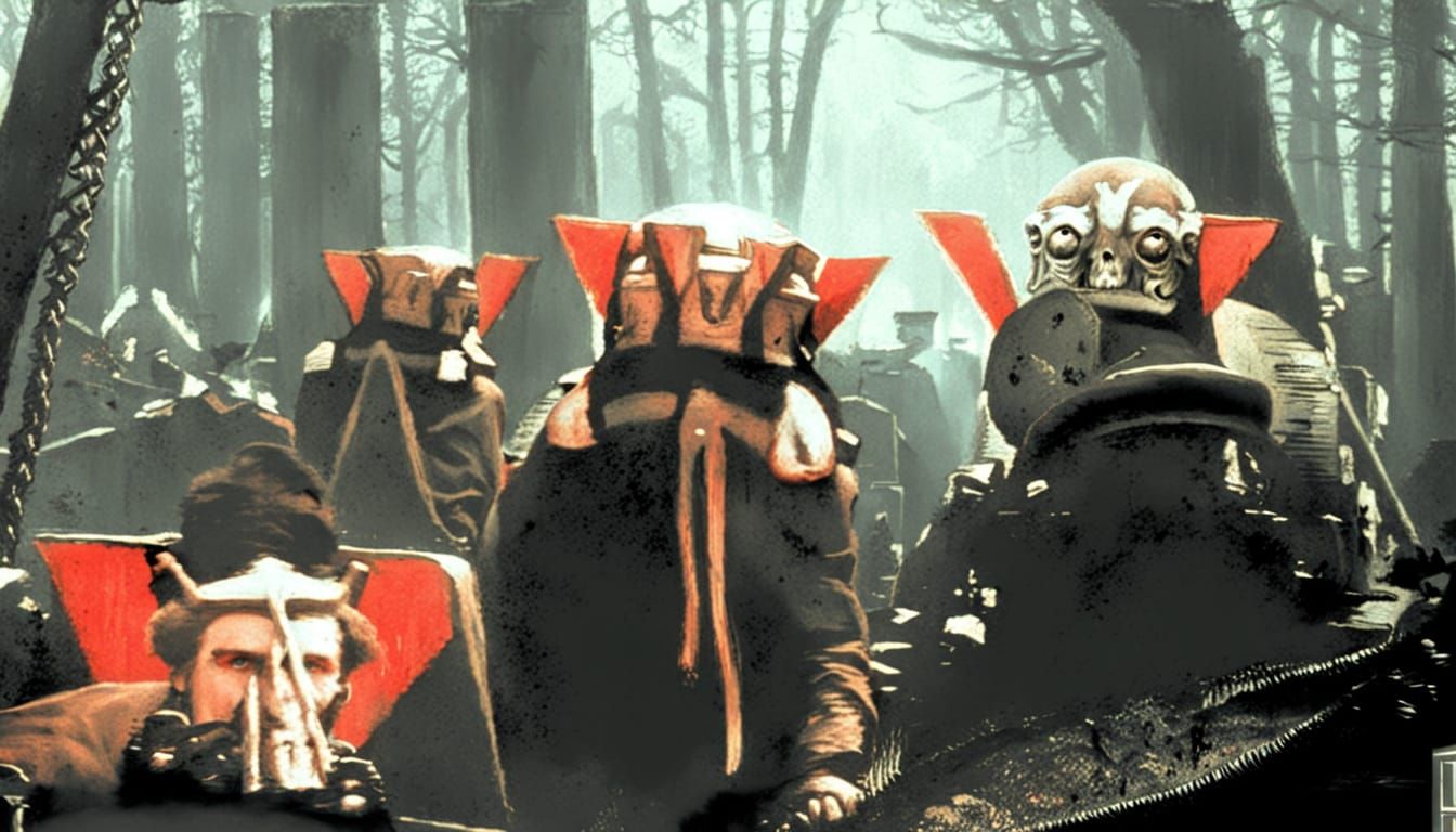 Monstrous Ape Portrait in Dark Gothic Horror Style