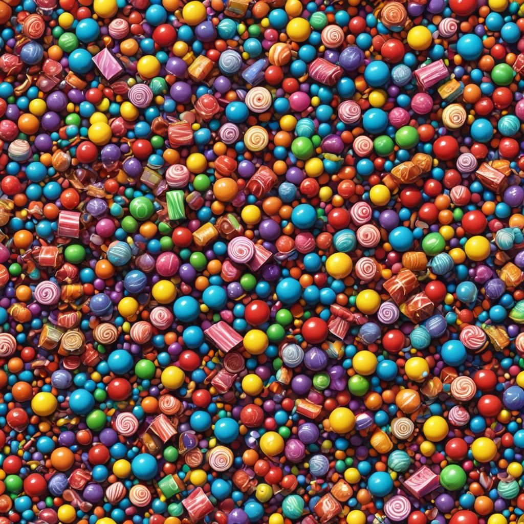 Toys Overflowing from Toybox in Candy Art Style