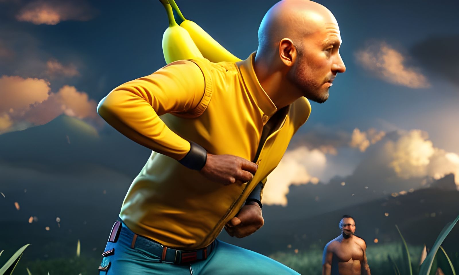 Banana Man 3D Rendering in Unreal Engine 5