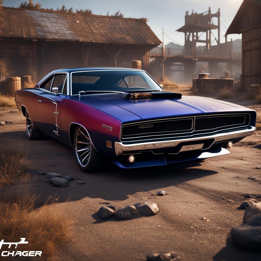 Detailed Dodge Charger Matte Painting