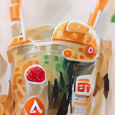 Detailed Gouache Painting of Boba