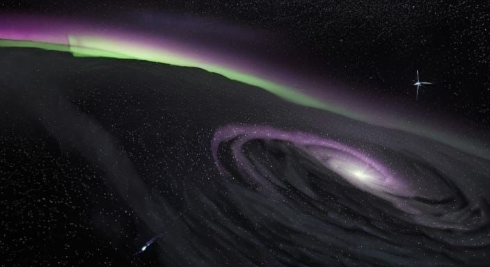 Astronaut Enveloped in Cosmic Light