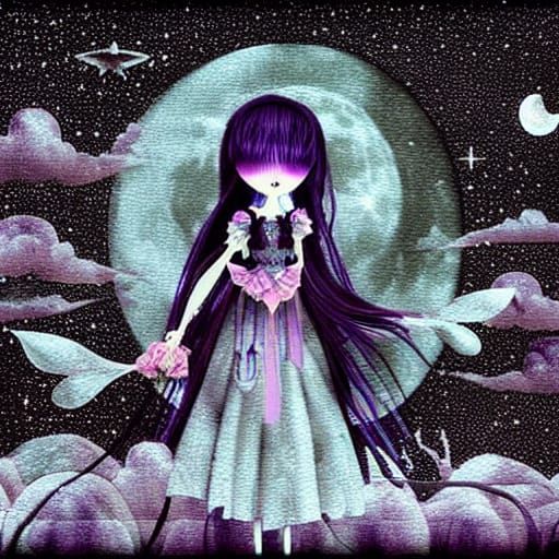 Gothic Doll Moon Chaser in Secret Garden