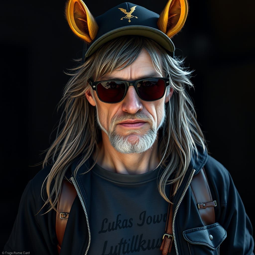 Detailed Portrait of Man with Ponytail in Fantasy Art Style