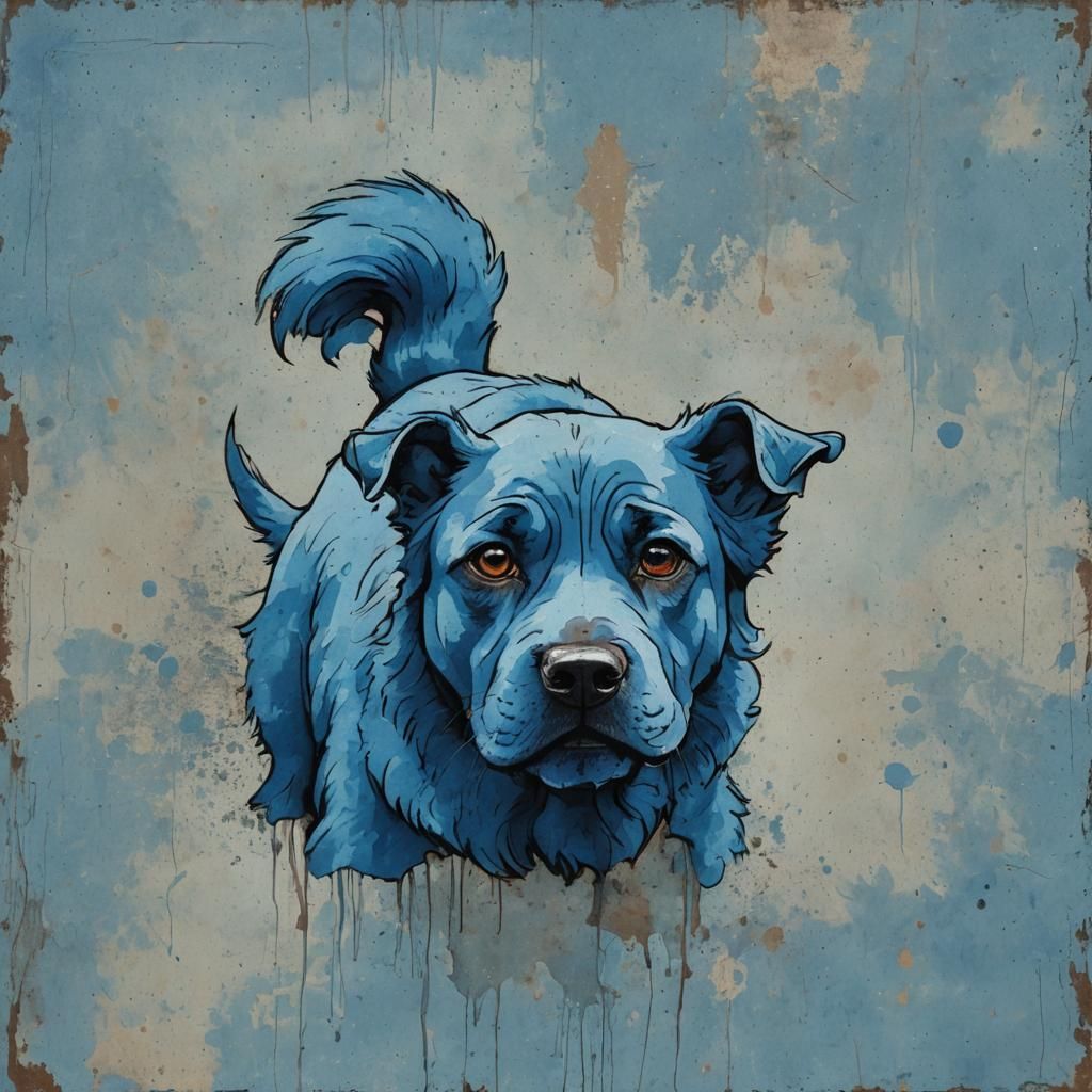 Blue Dog AI Image