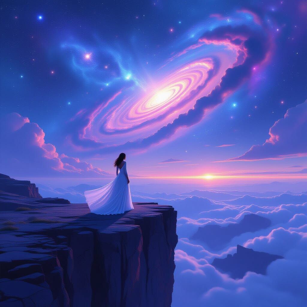 Cosmic Cliff: A Hyperrealistic Digital Art Landscape