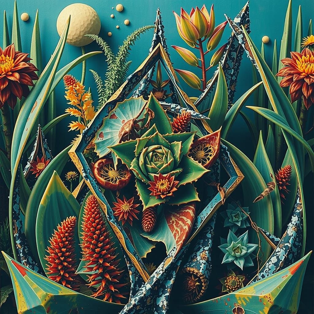 Hyperrealistic Botanical Fractals in Vivid Colors