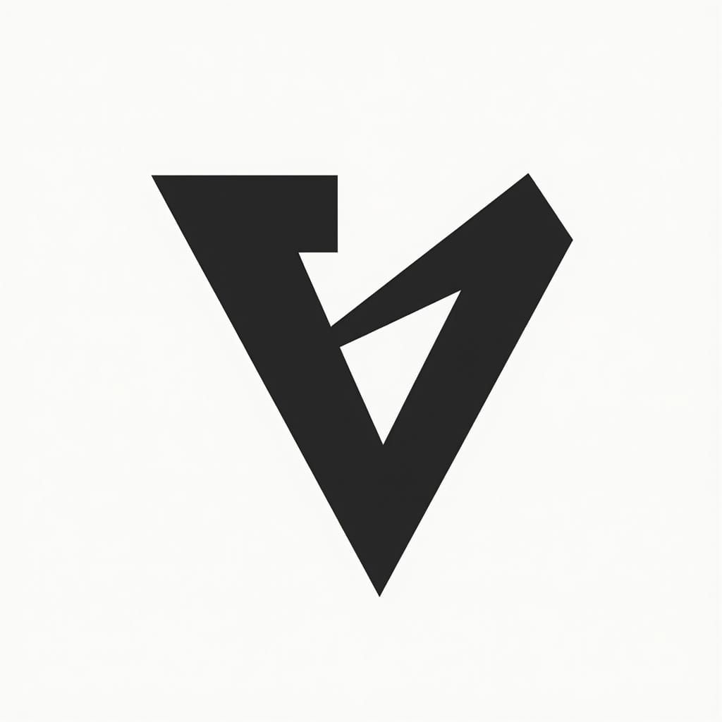 Geometric VT Monogram Logo in Minimalist Style