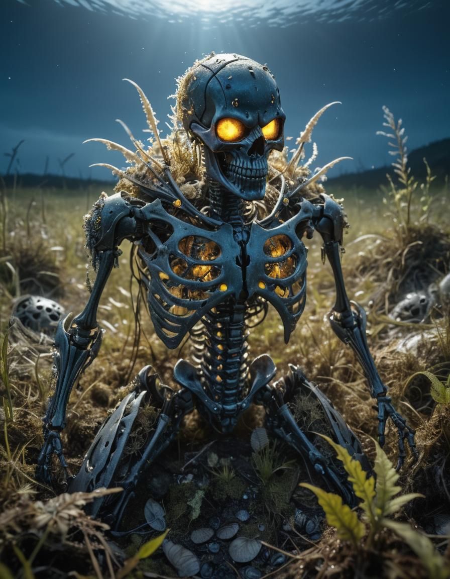 Glowing Firefly in Batman Skeleton Carcass