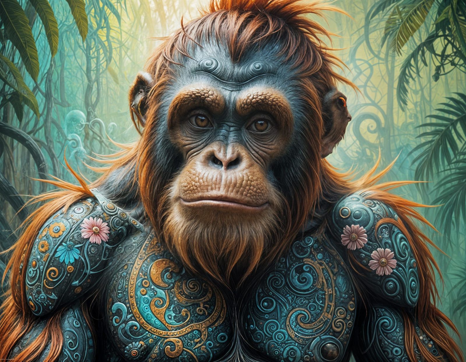 Goth steampunk orangutan