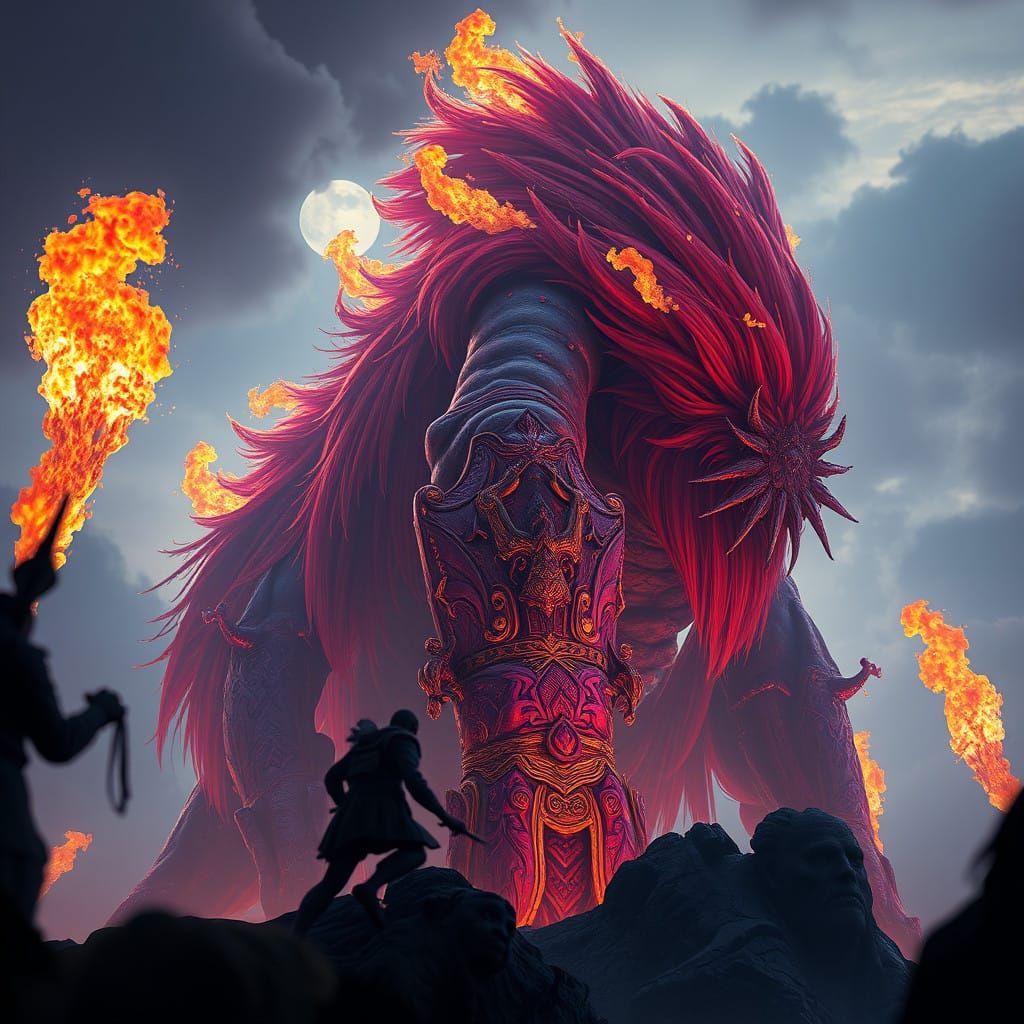 Dark Fantasy Giants in Vibrant Splendor