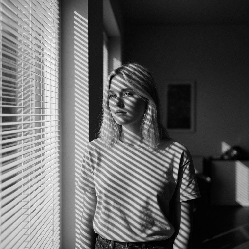 Woman in Window Light: High Contrast Photography