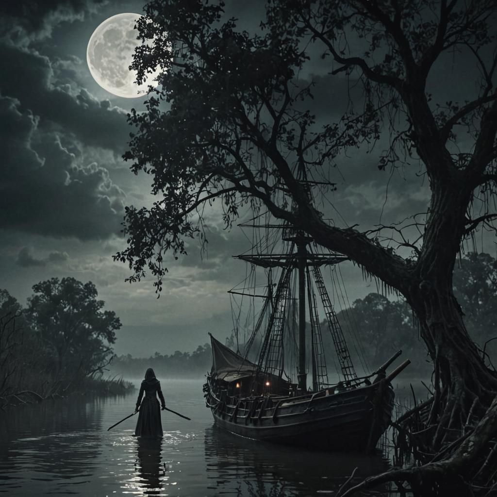 Assassin Stalks Prey on River Ship at Night