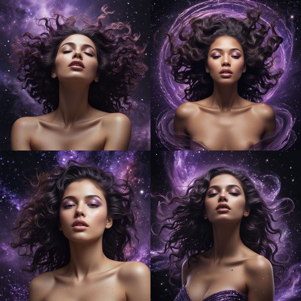 Cosmic Goddess Shines in Stellar Aurora