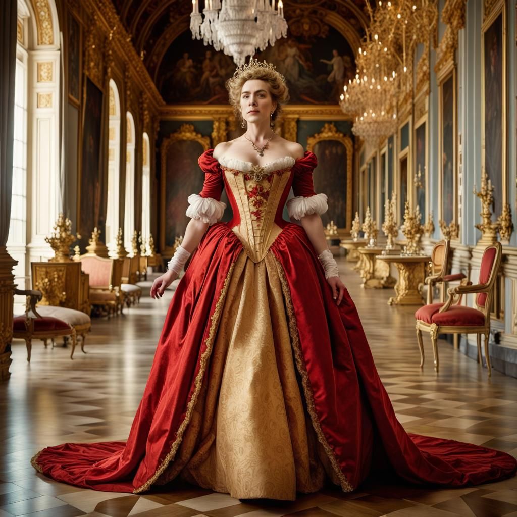 Kate Winslet in Baroque Gown in Versailles