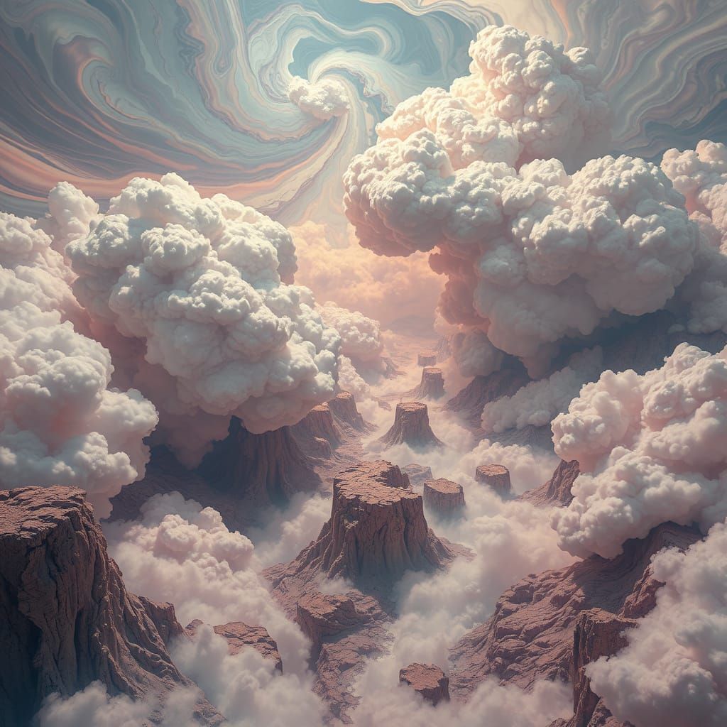 Mystical Melting Dreamscape in Surreal Style