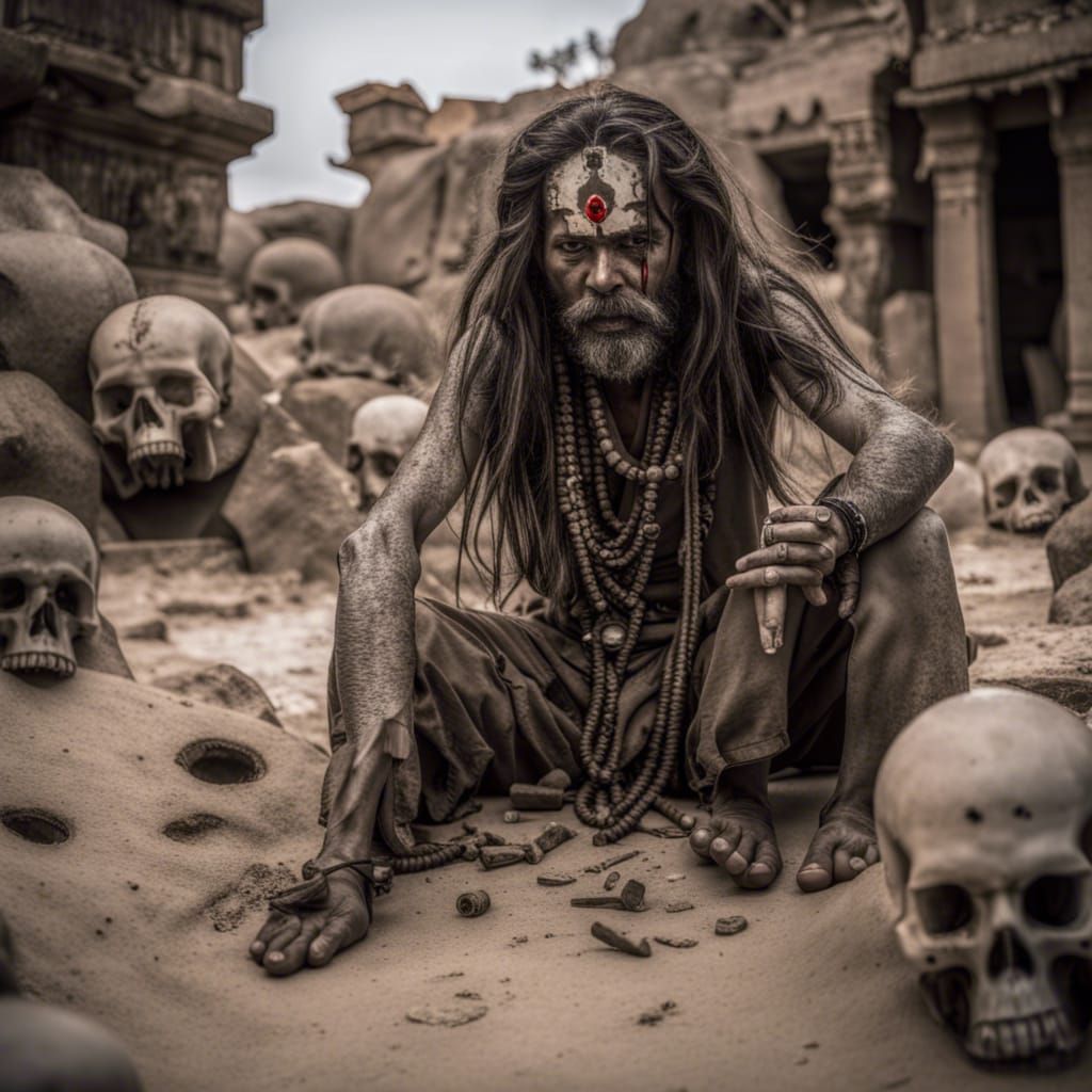Terrifying Desert Storm God Shiva Bhairav
