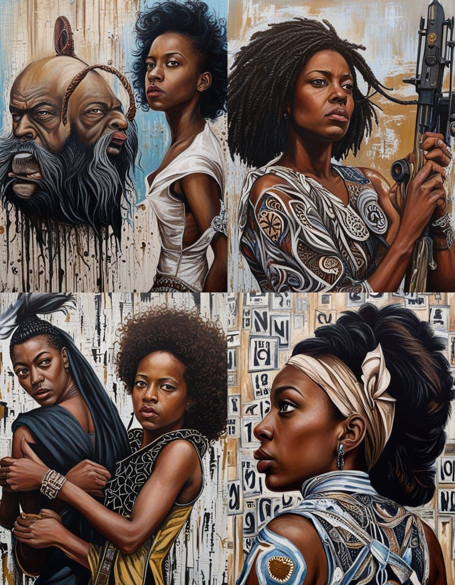 Urban Portrait in Photorealistic Painting Style