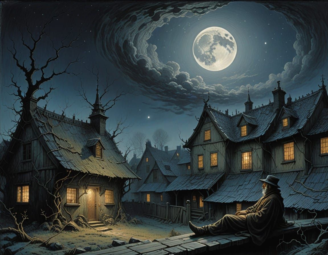 Dreamer Under Silver Moonlight