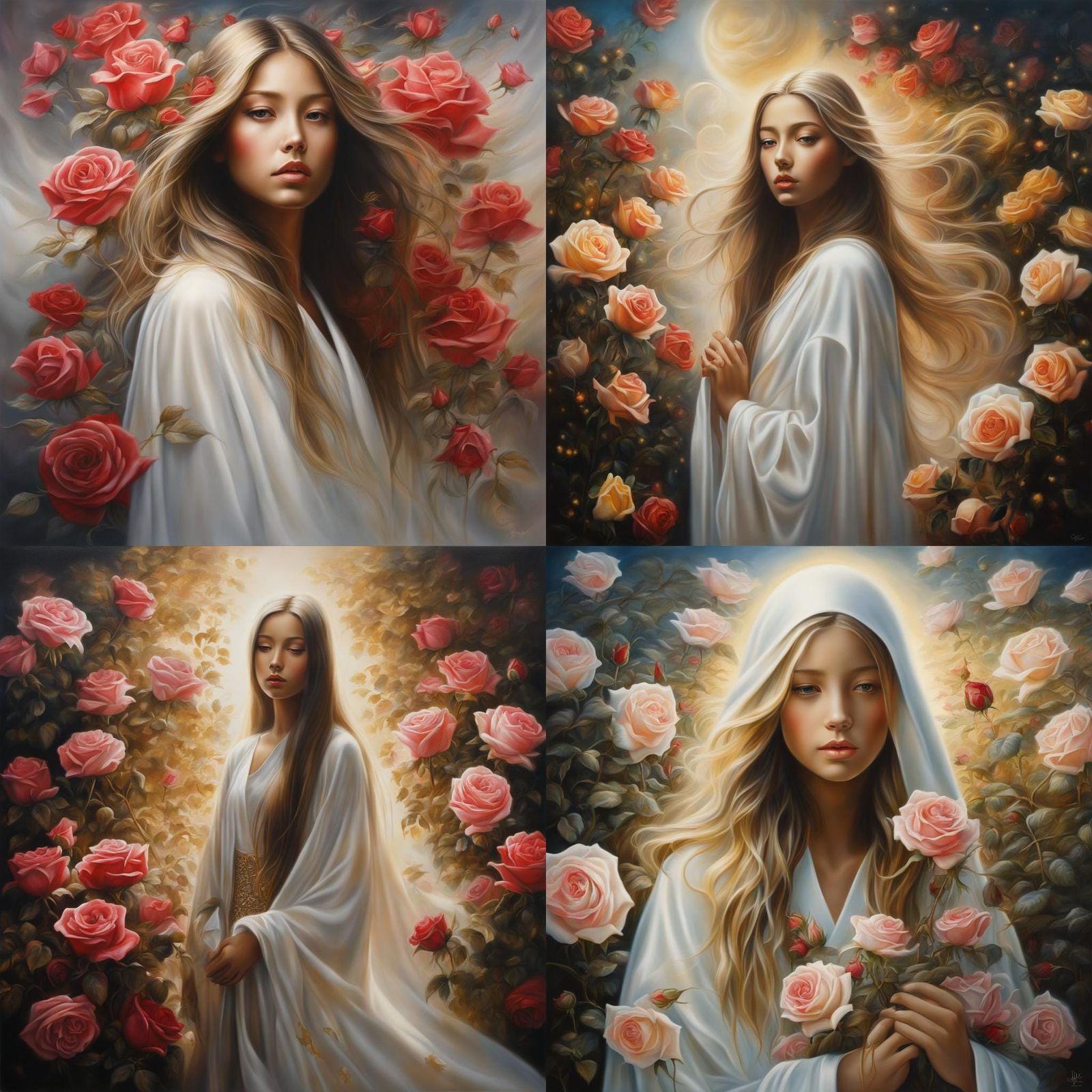 Portrait of a young woman. Delicate like a rose. (100)