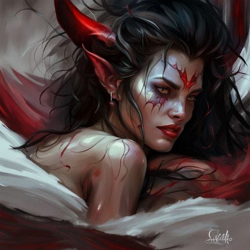 Stylized She Devil Illustration