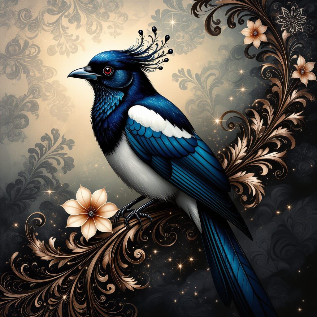 tropical european magpie