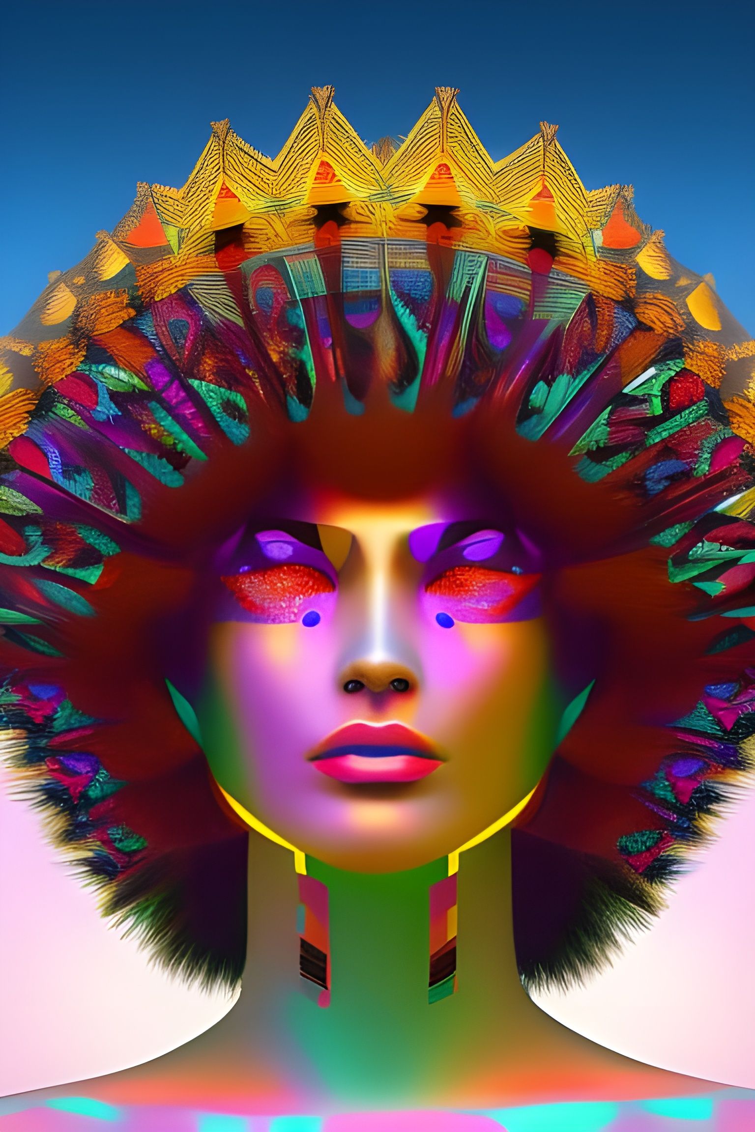 Kaleidoscope Eyes: Psychedelic Portrait in 8K