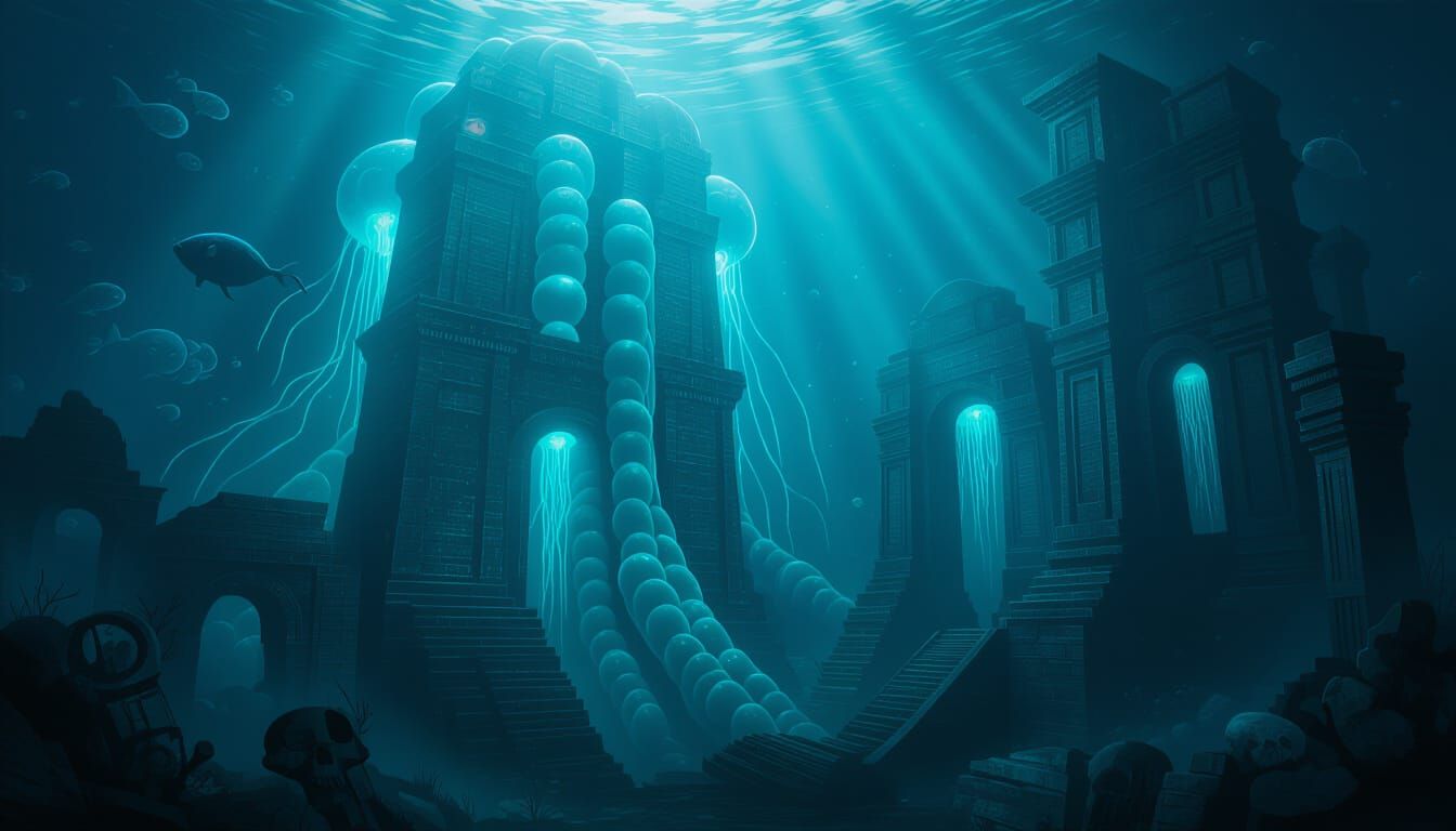 Ancient Bacteria Colony Illuminates Submerged City Ruins