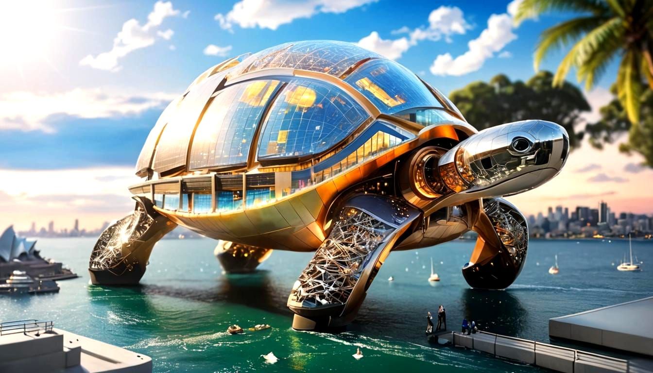 Sydney Harbour at Night: A Bright, Detailed Cityscape