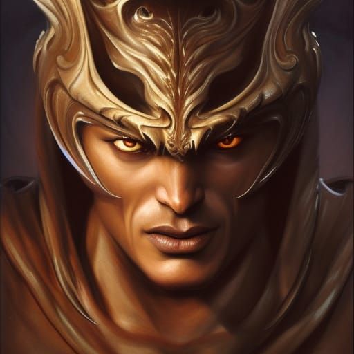 Handsome Dragon Man Digital Illustration