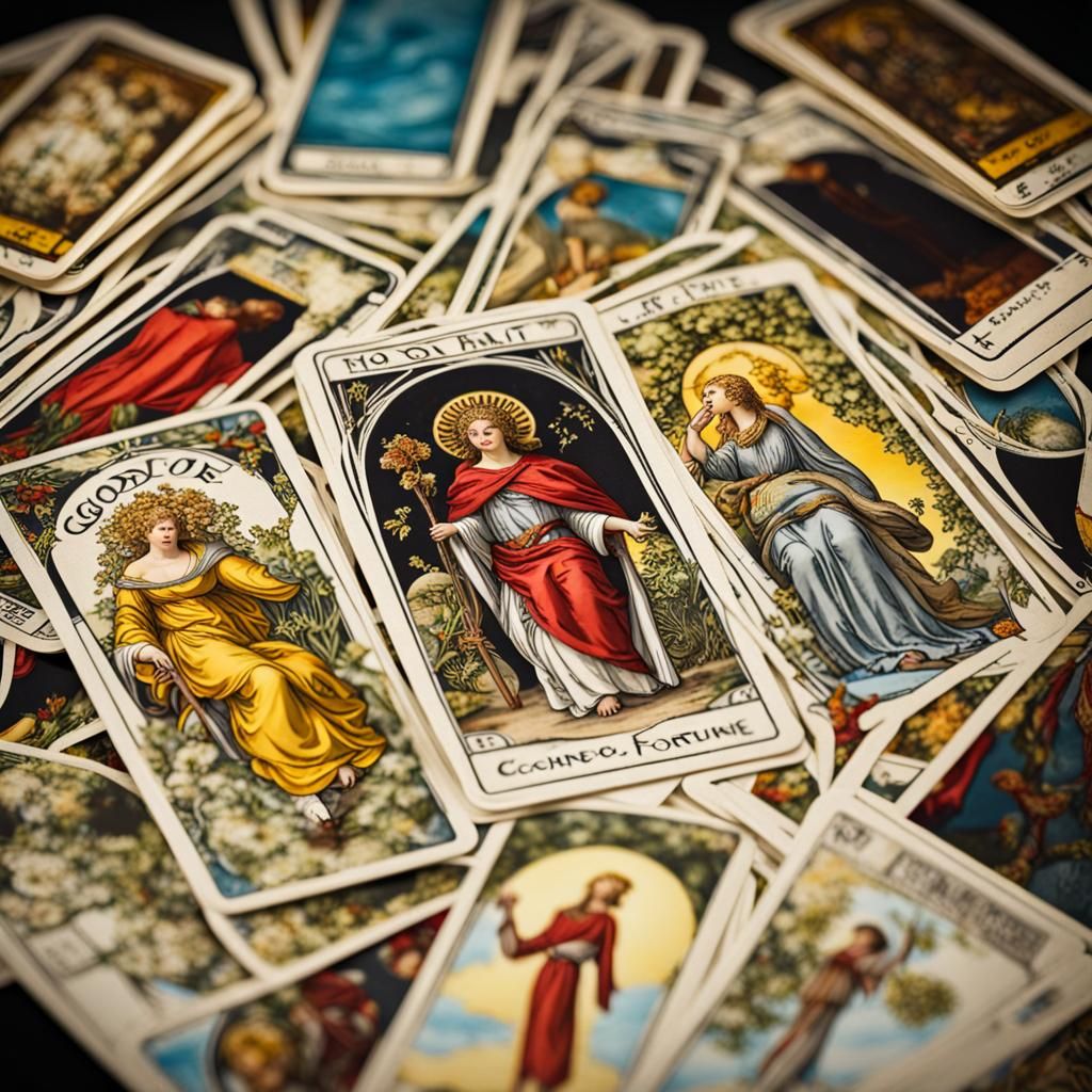 Tarot cards depicting good health a good fortune.