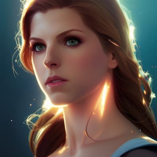 Anna Kendrick as Supergirl: Hyperdetailed Portrait