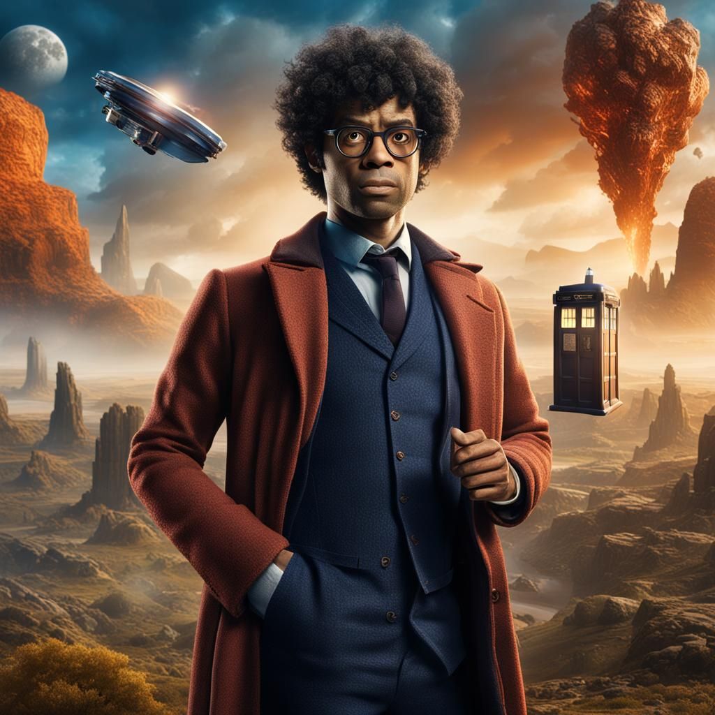 Richard Ayoade as Doctor Who: Detailed Matte Painting
