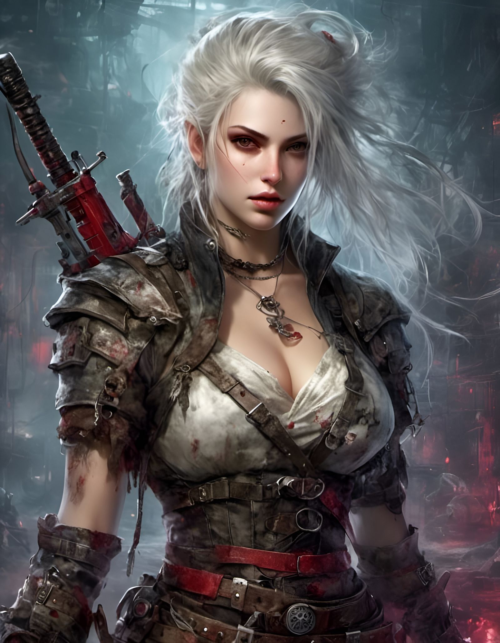 Cyberpunk Character in Witcher 3 Style