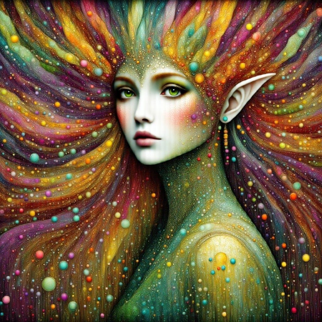 Enchanting Secret Garden with Elfin Creatures