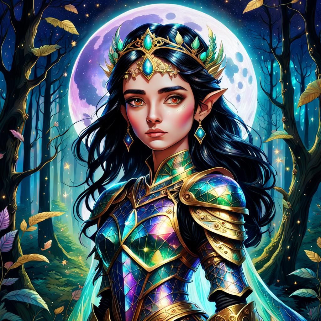 Fae Princess in Summer Forest by Pablo Amaringo