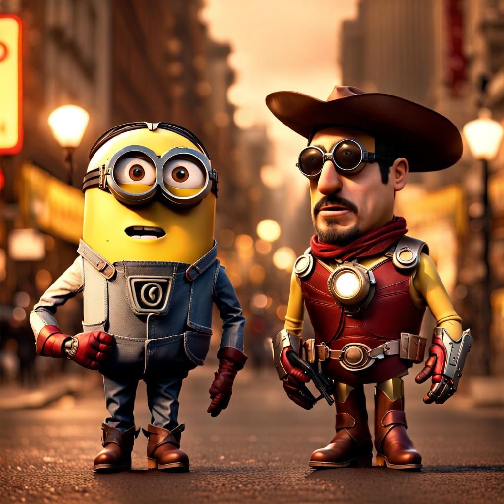 Minion and Cowboy Ironman :D 😆