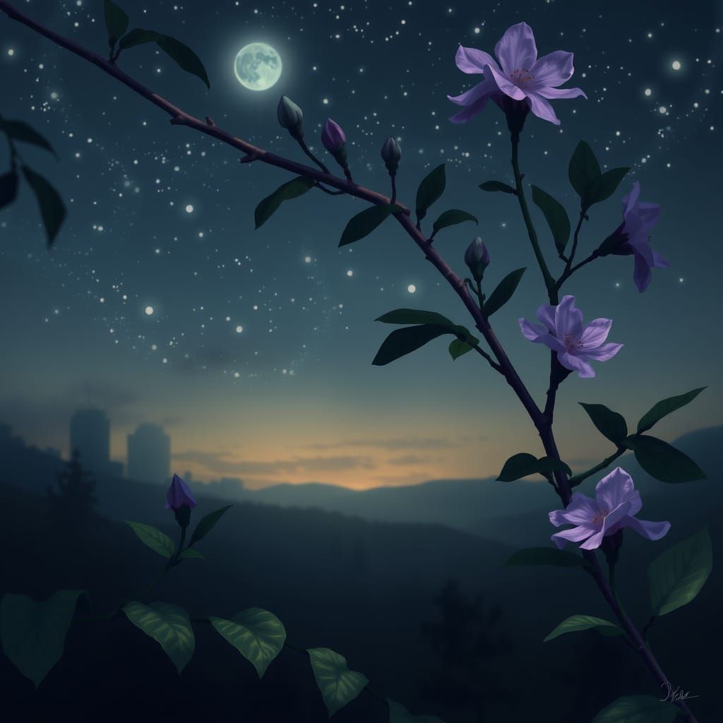 Enchanted Moonlit Forest Dreamscape