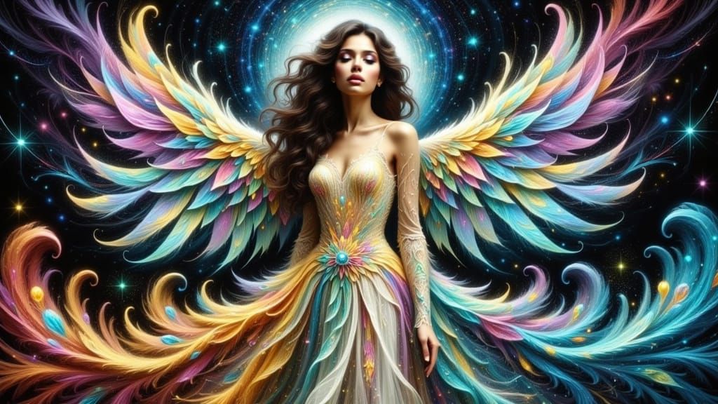 Surreal Angelic Flux Artwork