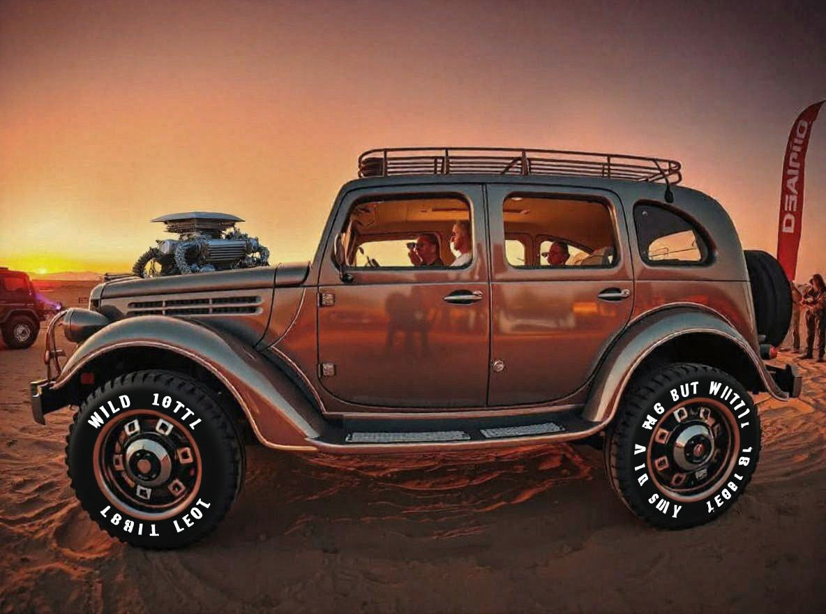 Steampunk HUMMER Limousine at Future Desert Festival