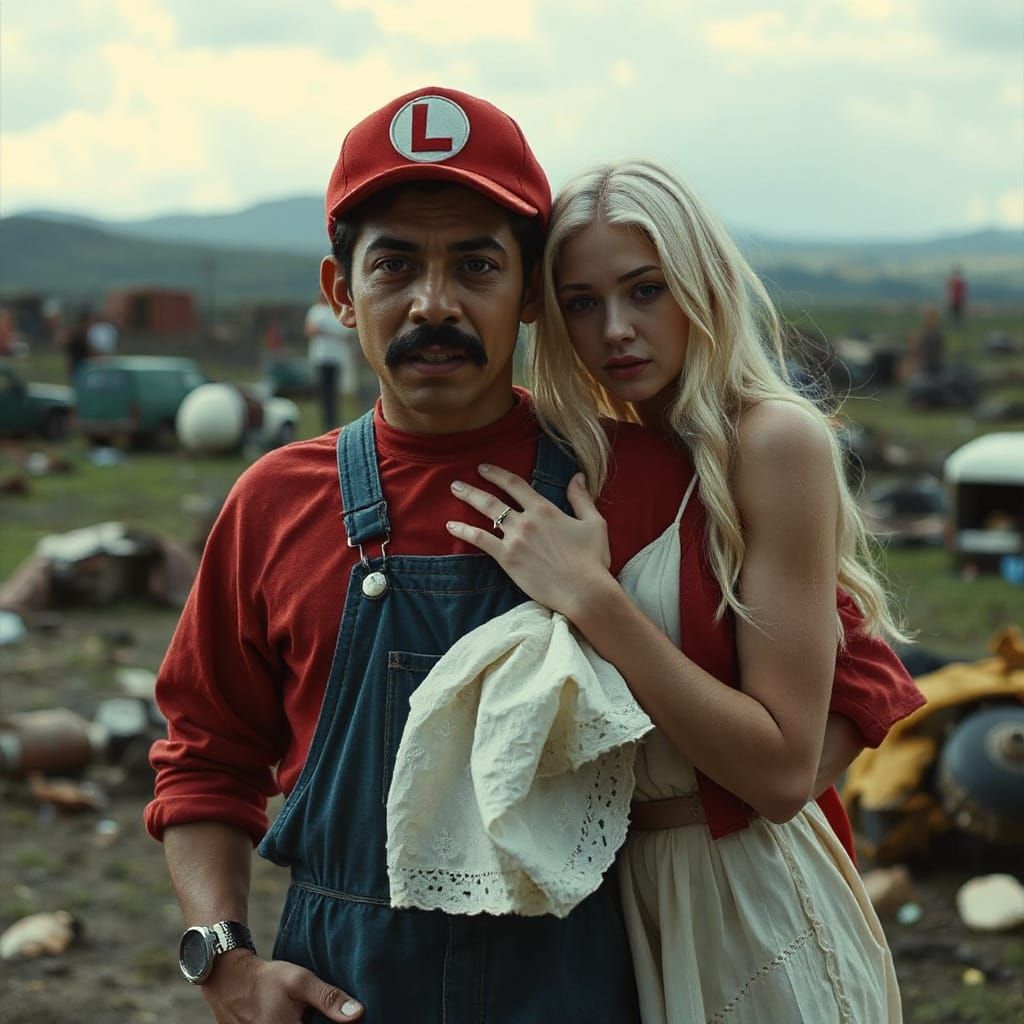 Emotional Luigi and Timpani, Last Survivors on Ruined Earth