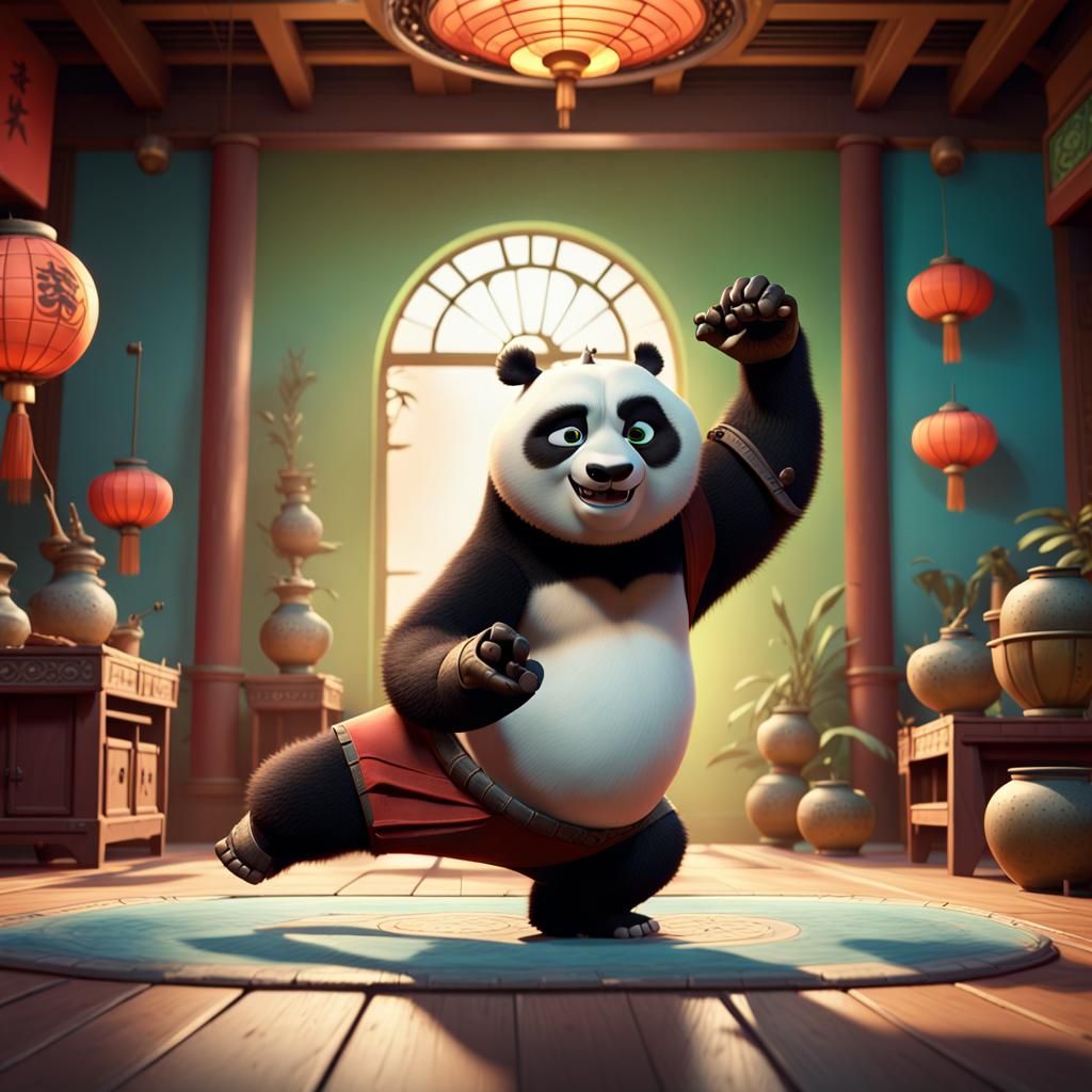 Kung Fu Panda: 3D Digital Art