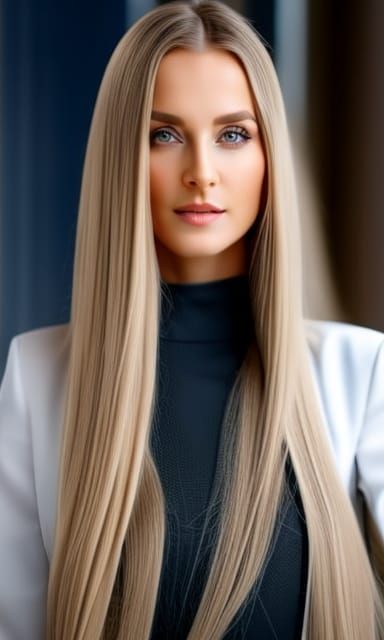 Office Lady Portrait with Professional Lighting