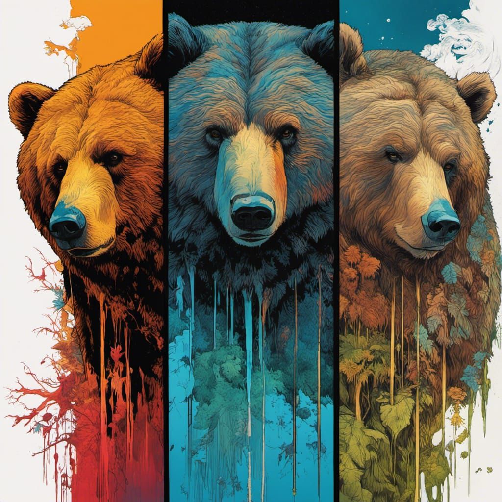 Three Bears by Charles Vess in HDR