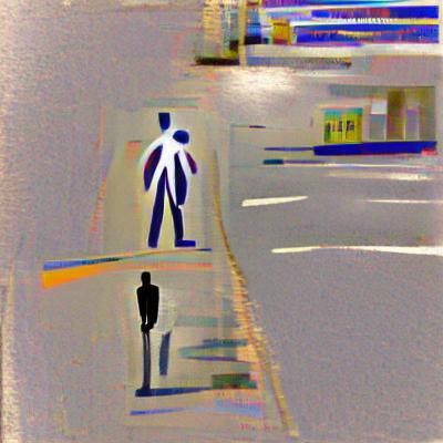 Man Walking: AI Generated Image