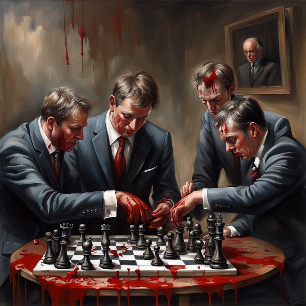 Blood Chess Game Painting