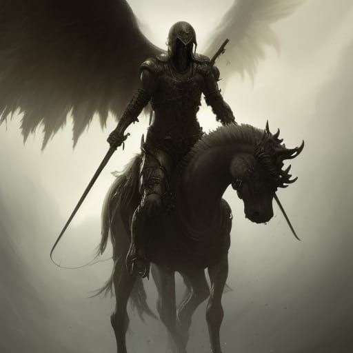 Pale Horse of the Apocalypse: Dark Fantasy Art