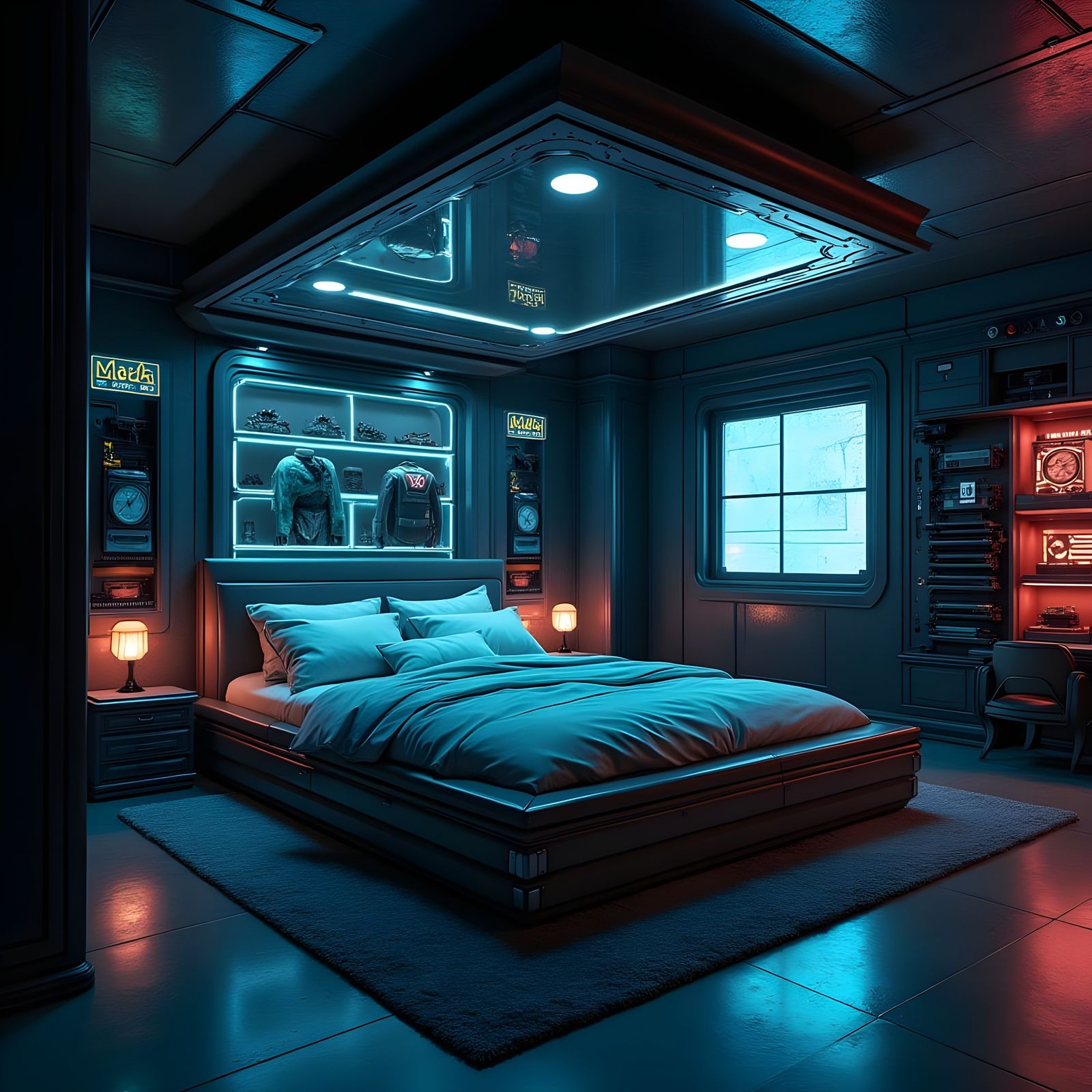 Underground Lair Bedroom for Secret Superhero Hideout