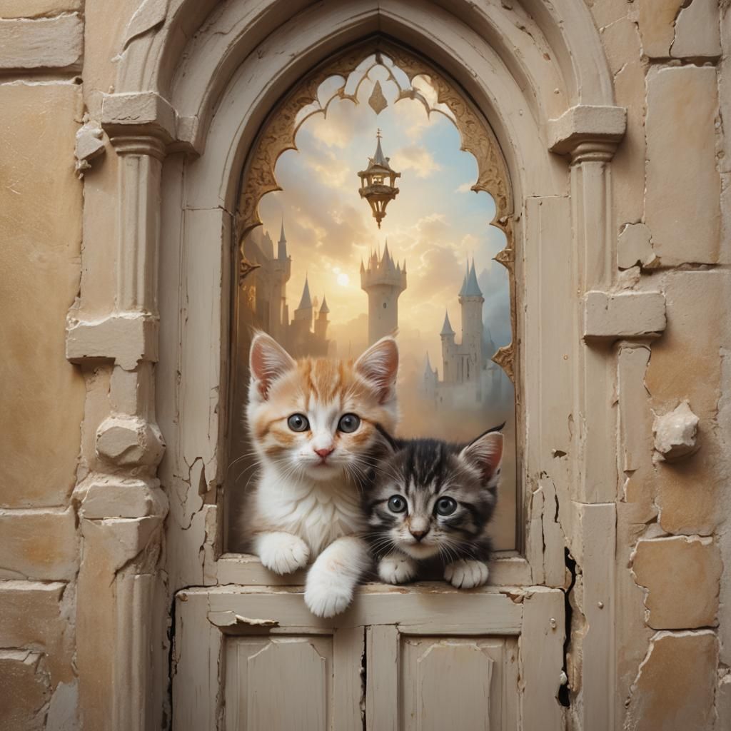 Kittens in a Castle: Dreamlike Surrealism