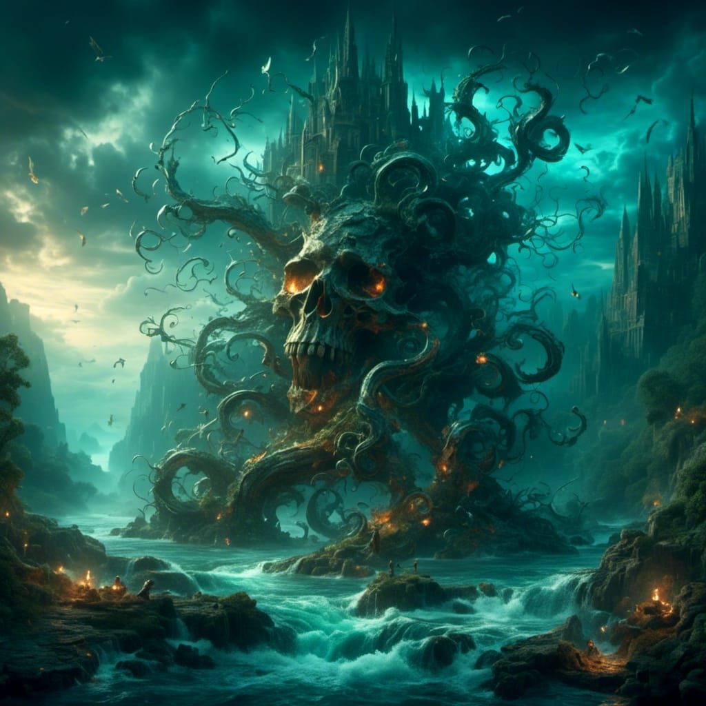 Ethereal Whispers from the Abyss: A Surreal Vision